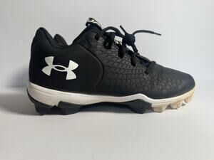 Under Armour Leadoff Low RM Baseball Cleats Black White Mens Size 8.5